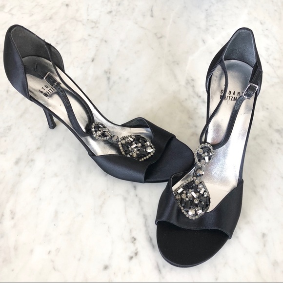Stuart Weitzman Satin Jewel Stilettos - Picture 8 of 8